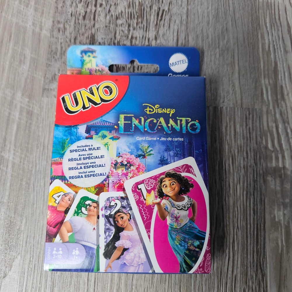 Mattel UNO Disney Encanto Card Game New Madrigal Family Special Rule Travel Kids